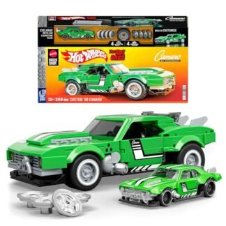 Mattel Brick Shop Hot Wheels Jogo de Construção Speed 68 Custom Camaro em escala 1:32 com Placa de Coleção e 1 carrinho de metal Perfeito para colecionadores (Brinquedos)
