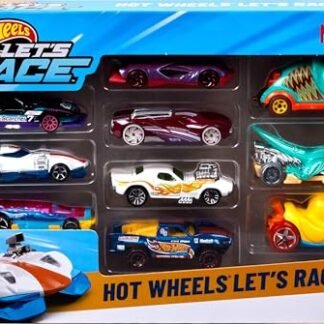 Hot Wheels Diecast Veículo de Brinquedo Let's Race Embalagem com 10 Carros Surpresa para crianças a partir de 3 anos (Brinquedos)