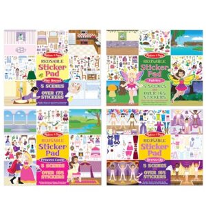 Melissa & Doug Reusable Sticker Pads Set: Fairies, Princess Castle, Play House, Dress-Up - 680+ Stickers - Melissa & Doug (Brinquedos)