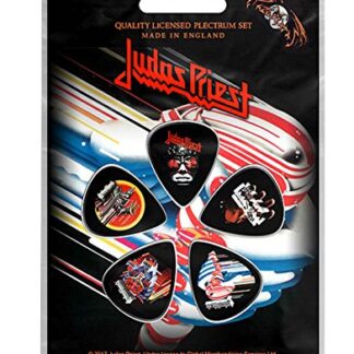 Judas Priest Palheta de guitarra x 5 bandas logotipo British Steel Official Plectrum Pack (Discos de Vinil)