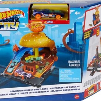 Hot Wheels City Pista de Brinquedo Hamburgueria para crianças a partir de 4 anos (Brinquedos)