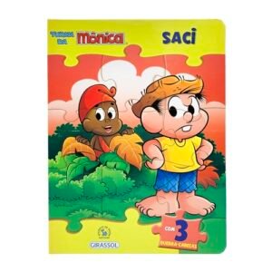 Turma da Mônica Livro Quebra-Cabeças - Saci: Com 3 quebra-cabeças - Furtado, Paula (Brinquedos)