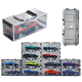 40 peças 1/64 organizador de exibição de carro de brinquedo para carro Hot Wheels, para modelo e carro Matchbox, estojo de exibição de acrílico transparente à prova de poeira (Brinquedos)