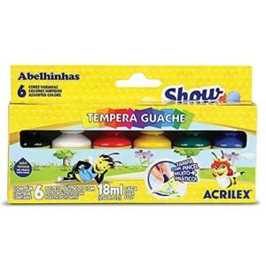 Tinta Guache, Acrilex, 02005, Multicor, 18 ml (Brinquedos)