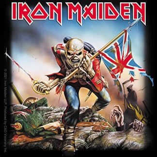 C&D Visionary Adesivo da bandeira britânica Iron Maiden, vermelho, preto (CDs)