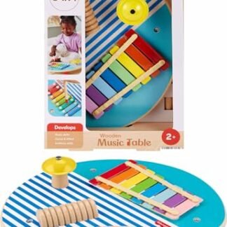 Fisher-Price Brinquedo para Bebês Mesa de Atividades Musicais de Madeira para crianças a partir de 2 anos (Brinquedos)