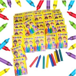 20 cx Mini Giz de Cera 5 Cores P/Kit Festa Lembrancinha Artesanato Infantil (Brinquedos)
