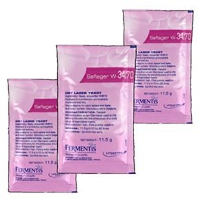 3 x Fermentis Saflager W34/70 Cerveja Levedura de cerveja e pilsner ales 11,5g 10-15L (Cervejas)