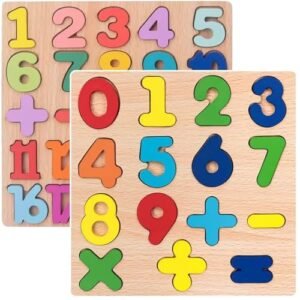 Quebra-Cabeça de Madeira 3D Brinquedo Educativo e Pedagógico Numeros Colorido Tabuleiro MDF Grande Matemática Escolar Linha Premium M5 Armarinhos (Brinquedos)