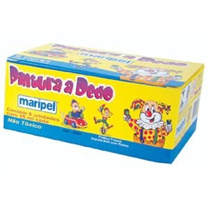 TINTA PINTURA A DEDO CX COM 06 CORES SORTIDAS - REVAL (Brinquedos)