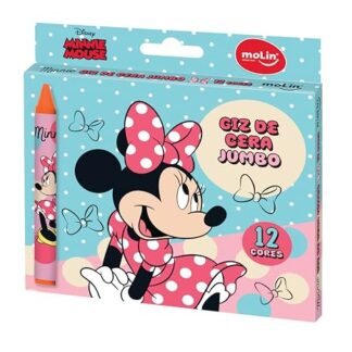 Giz de Cera Jumbo Minnie Bt. c/ 12 Cores (Brinquedos)