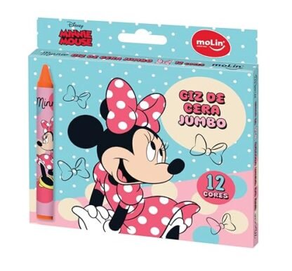 Giz de Cera Jumbo Minnie Bt. c/ 12 Cores (Brinquedos)