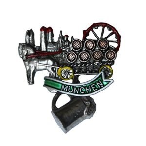 Breiter Broche de chapéu alemão broche de joias Bavarian Bierfest Parade carrinho de cerveja com anexo pendurado caneca de cerveja decoração broche Germanfest, Latão, Sem Pedra Preciosa (Cervejas)