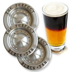 Ferramenta The Perfect Black and Tan para camadas de cerveja preta e marrom, acessório de barman para coquetéis de cerveja em camadas, 3 unidades (Cervejas)