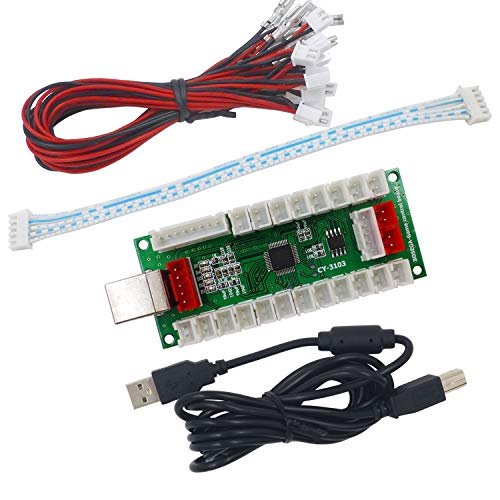 SJ@JX Codificador USB Arcade PC PS3 Android PS3 Encoder Power 5V Zero Delay Arcade Joystick Codificador Android (Brinquedos)