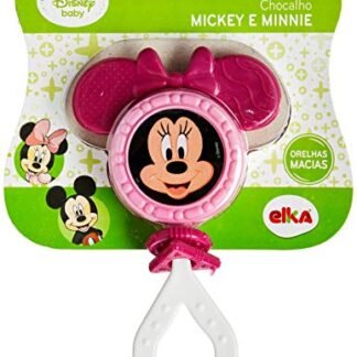 Chocalho Minnie, Elka, Rosa Escuro Com Rosa Claro (Brinquedos)