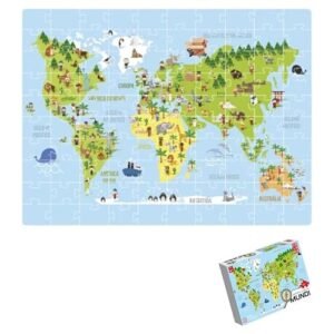Brinquedo Pedagógico Educativo Quebra Cabeça Infantil Mapa Mundi 100 Peças (Brinquedos)