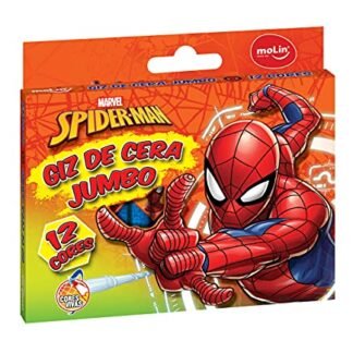 Giz de Cera Jumbo Spiderman Bt. c/ 12 (Brinquedos)