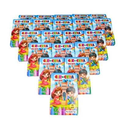 50 Mini Giz de Cera 5 Cores P/Kit Festa Lembrancinha Prenda Artesanato (Brinquedos)