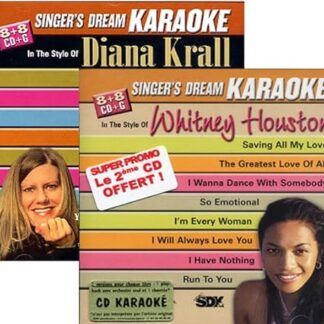 Coffret 2 CD Play-Back Karaoké Whitney Houston & Diana Krall (CDs)