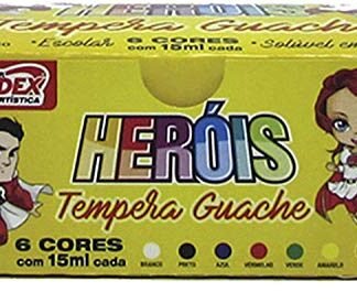 Radex TGG-15-06, Tinta Guache, 015 ml, 06 Cores Estojo, Multicor (Brinquedos)