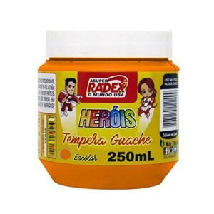 Tinta Guache, Radex, 250Ml, Laranja (Brinquedos)