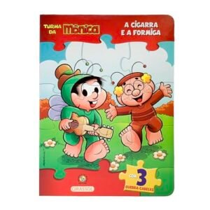 Turma da Mônica Livro Quebra-Cabeças - A Cigarra e a Formiga: Com 3 quebra-cabeças - Sousa, Mauricio de (Brinquedos)