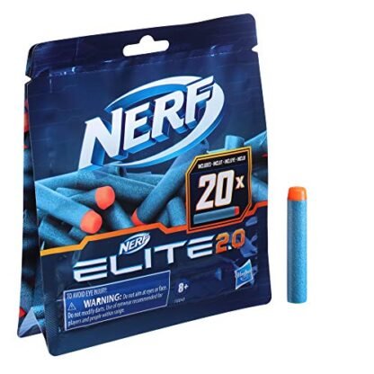 Nerf, Kit de 20 Dardos, Elite 2.0 - Compatível com Todos os Lançadores Nerf Elite - A partir de 8 Anos (Brinquedos)