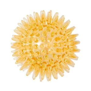 JAMBO PET Bolinha Para Cachorro Com Espinhos Macios Pequena Com Som Ideal Para Atividade Física, Facilita A Limpeza Dental E Fortalecimento Da Gengiva, Diversas Cores (Laranja) (Brinquedos)