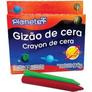 Giz De Cera, Planet, Jumbo, 12 Cores (Brinquedos)
