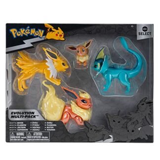 Figura Eevee - Jolteon - Vaporeon - Flareon,Pokemon - Sunny Brinquedos, Modelo: 3290, Cor: Multicor (Brinquedos)