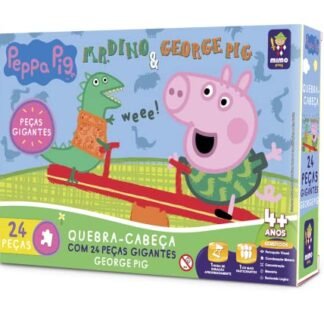 Peppa Pig, Quebra cabeça 24 pçs gigantes -George Brincando no Parque- Mimo brinquedos (Brinquedos)