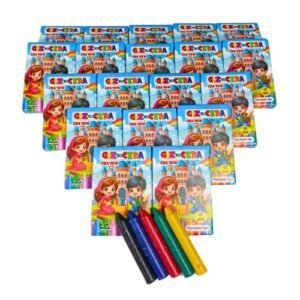 10 Mini Giz de Cera 5 Cores P/Kit Festa Lembrancinha Infantil Prenda Pintura (Brinquedos)