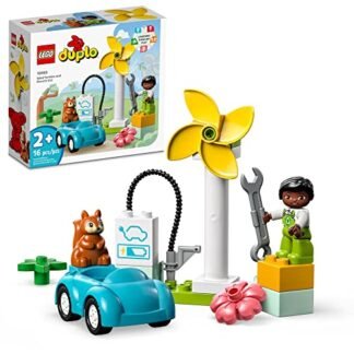 LEGO® DUPLO® Town Turbina Eólica e Carro Elétrico 10985 (16 Peças); Conjunto de Construção (Brinquedos)