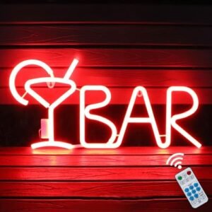 iKefe Placa De Bar Com Led Remoto, Neon, Iluminação Para Coquetel Cerveja, Decoração Parede, Arte/Letras Alimentadas Por Usb E Bateria, Quarto, Negócios, Boate, Mulheres, Pub, Bistrô, Dia Dos Namora (Cervejas)