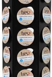 Porta Cápsulas para Cafeteira Três Corações Preto ,Cantinho do Café Organização 30 Capsulas Preta Giratória Armazenamento Pouco Espaço Cantinho Coffe Sofisticação (Café)