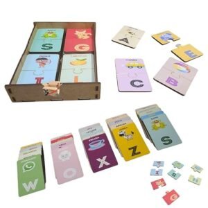 Brinquedo Pedagógico Em Madeira Estojo Quebra Cabeça Infantil Alfabeto Ilustrado (Brinquedos)