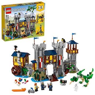 LEGO Creator 3in1 Medieval Castle Toy to Tower or Marketplace 31120, with Skeleton, Dragon Figure, 3 Minifigures and Catapult (Brinquedos)