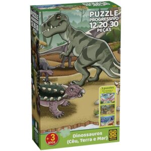 QUEBRA CABEÇA PPROG DINOSSAUROS CÉU, TERRA E MAR (Brinquedos)