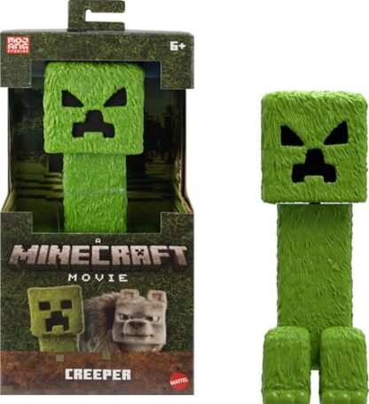 Mattel Minecraft Creeper Figura de ação em grande escala de 30,5 cm inspirada em "um filme de minecraft", JFR66 (Brinquedos)