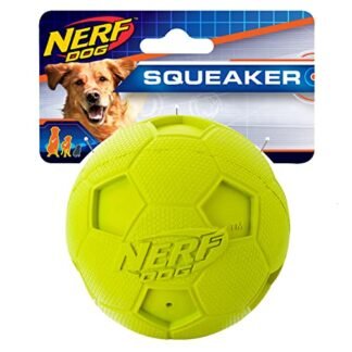 Nerf Dog Bola de futebol de 10 cm, verde, brinquedo para cães, número do modelo: 2172 (Brinquedos)