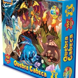 Quebra Cabeça 150 Peças Dragões, GGB Plast, Multicor (Brinquedos)