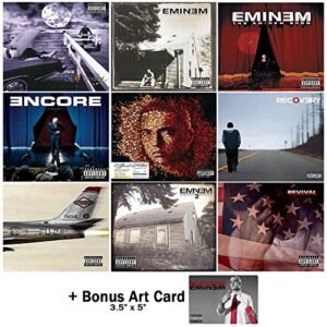 Eminem: Studio Albums 9 CD Collection (Slim Shady / Marshall Mathers LP 1 & 2 / Eminem Show / Encore / Relapse: Refill / Recovery / Revival / Kamikaze) with 7 Bonus Tracks + Art Card (CDs)