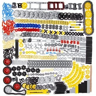 Habow 1085pcs Technic-Parts Gears-Axle-Pin-Connector Compatible with Lego-Technic Shock bsorber Wheels Chain Link Frame Joints Cam Worm Cogs Steering Differential Kit. MOC Pieces for Building-Blocks. (Brinquedos)