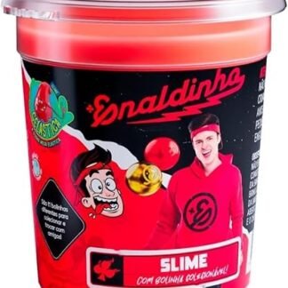 Gelástica Enaldinho, 120g, Atóxico, Com Bolinha Surpresa, Youtuber Slime Colorido, Brinquedo Sensorial, Cores Sortidas, para Crianças Acima de 3 Anos, Infuenciador Enaldinho, Infantil Unissex (Brinquedos)