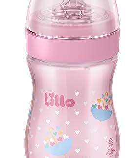 Lillo Mamadeira Com Alça Super Evolution 240Ml Rosa - (Bebê)