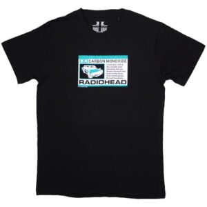 Camiseta Radiohead Carbon Patch oficial masculina unissex, Preto, M (CDs)