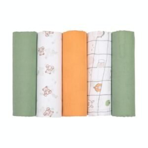 Fralda Soft Premium Papi Baby C/Bainha 78Cm X 78Cm 05 Unidades (Bebê)