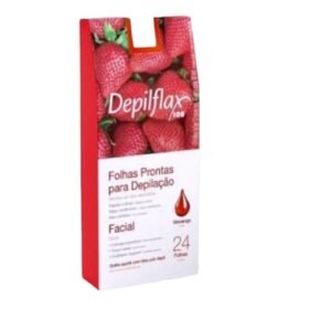 Folhas Prontas para Depilação Facial Morango Depilflax (Aparelhos de Cuidados Pessoais)