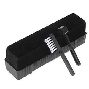 LAURAG Kit de limpeza de toca-discos de vinil 3 em 1 com escova de veludo Escova Stylus de fibra de carbono Escova de limpeza universal para toca-discos de fonógrafo DVD VCD Disk (Equipamentos)